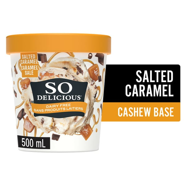 Ice Cream & Ice So Delicious Dairy Free Cashew-Based Frozen Dessert, Salted Caramel Cluster hero