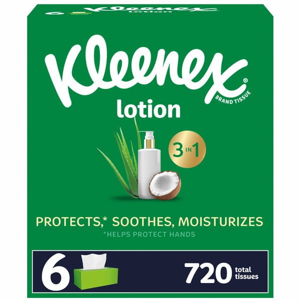 Kleenex Lotion Facial Tissues with Coconut Oil hero