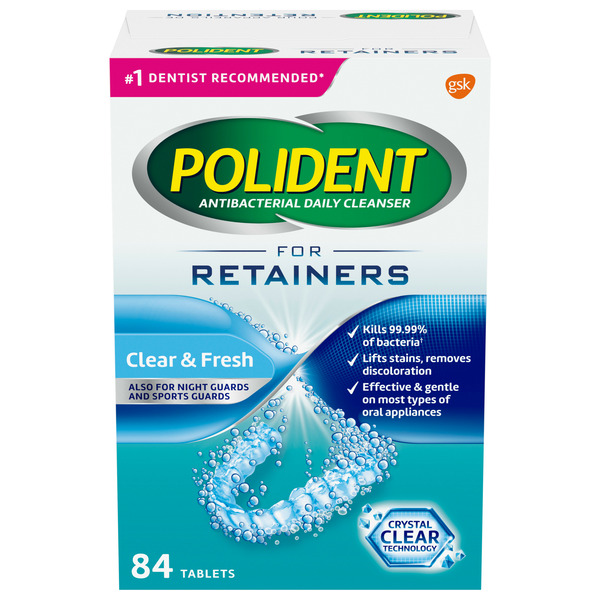 Oral Hygiene Polident Daily Cleanser Tablet For Retainers hero