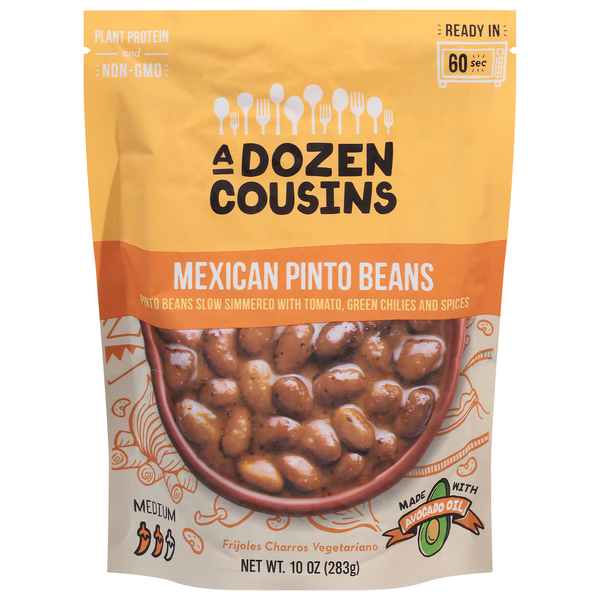 Prepared Meals A Dozen Cousins Pinto Beans, Mexican, Medium hero