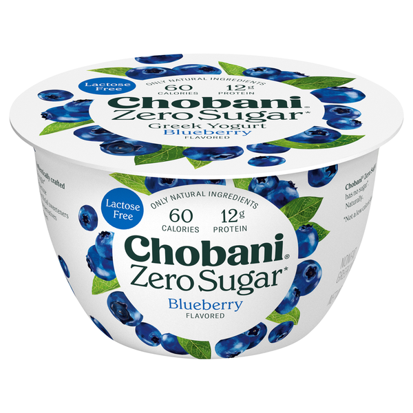 Yogurt/Kefir Chobani Yogurt, Greek, Nonfat, Zero Sugar, Blueberry hero