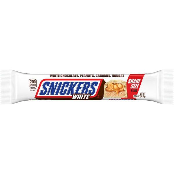 Candy & Chocolate SNICKERS White Chocolate Candy Bars Share Size Pack of hero