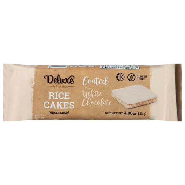 Deluxe & Bla Bla Rice Cakes, Whole Grain, Coated with White Chocolate hero