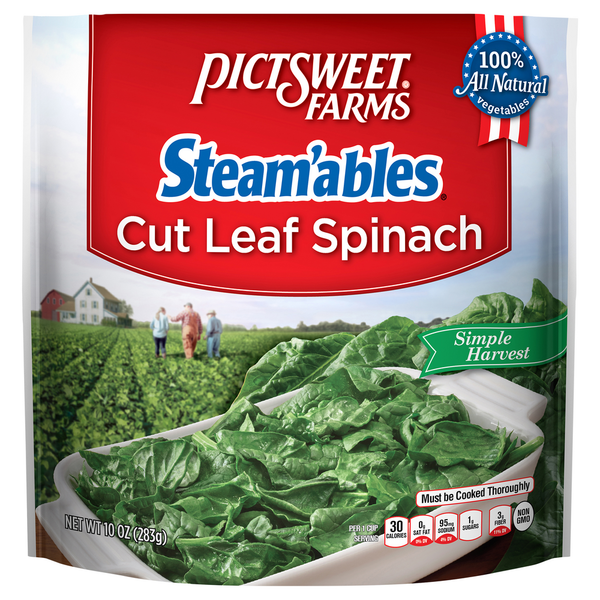 Frozen Produce Pictsweet Farms Steamables Simple Harvest Cut Leaf Spinach hero