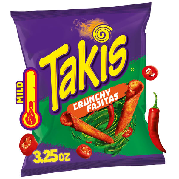 Chips & Pretzels Takis Crunchy Fajitas Rolled Tortilla Chips Bag hero