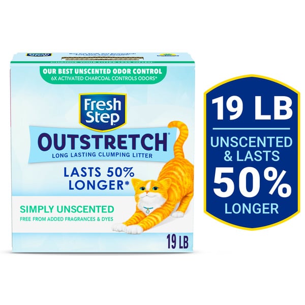 Fresh Step Outstretch Long Lasting Clumping Litter Simply Unscented hero