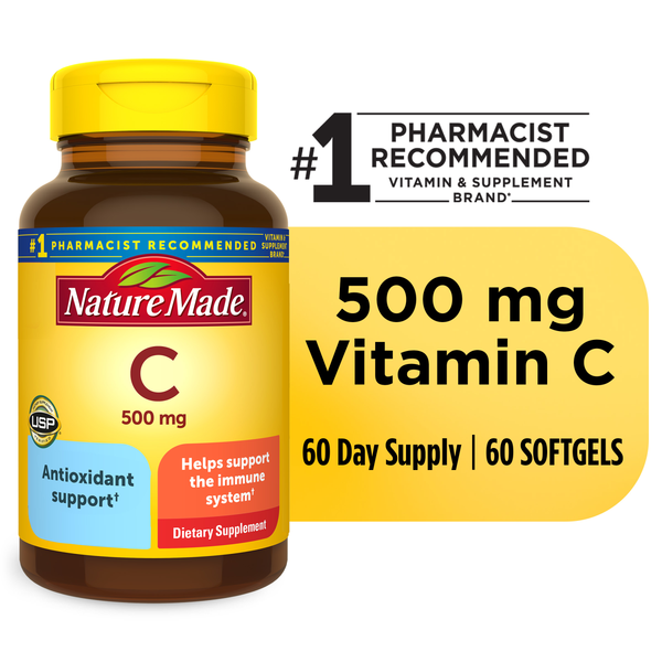 Vitamins & Supplements Nature Made Vitamin C 500 mg Softgels hero