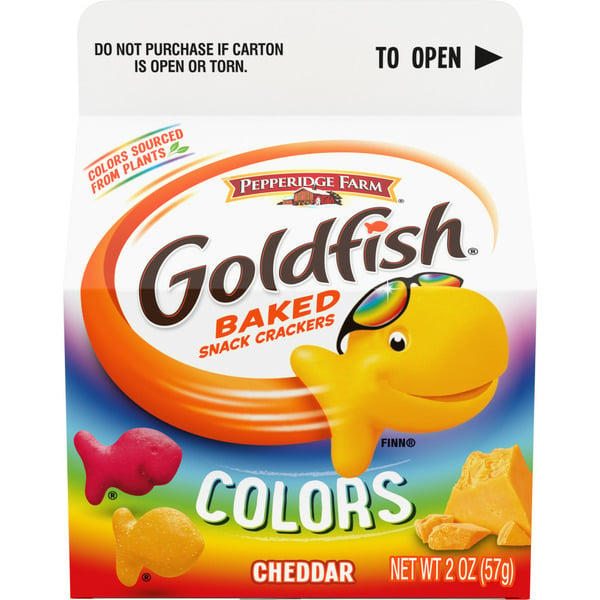 Snacks Pepperidge Farm Goldfish  Colors Cheddar Cheese Crackers hero