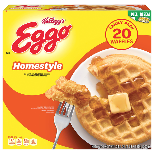 Kellogg’s Eggo Waffles, Homestyle, Family Pack hero