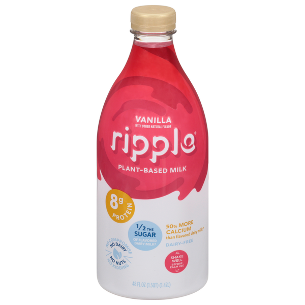 Soy & Lactose-Free Ripple Milk, Plant-Based, Dairy-Free, Vanilla hero