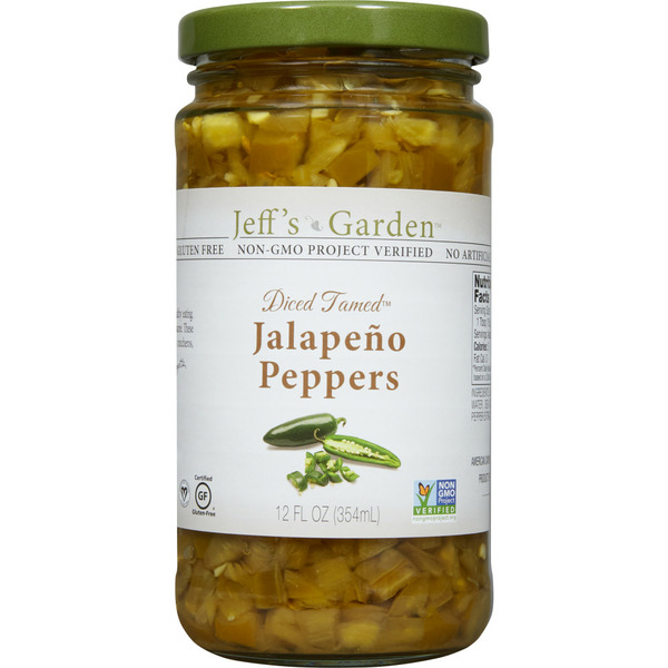 Pickled Goods & Olives Jeff's Garden Diced Tamed™ Jalapeño Peppers hero