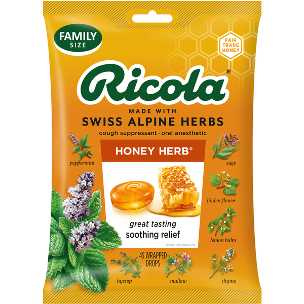 Cold, Flu & Allergy Ricola Honey Herb Cough Drops hero