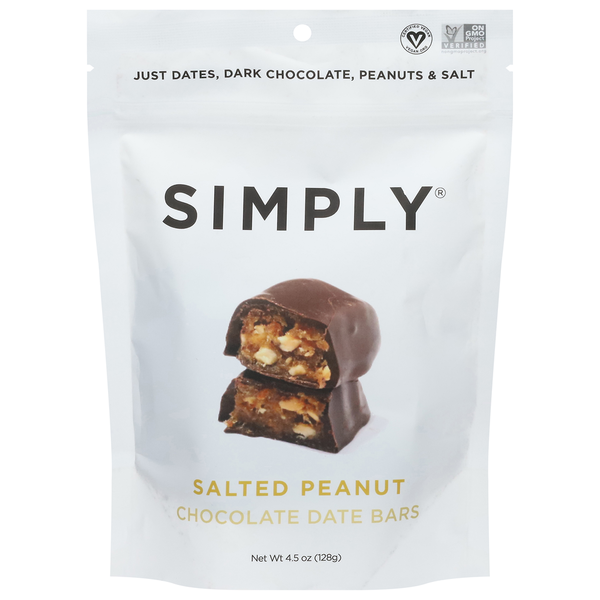 Candy & Chocolate Simply Chocolate Date Bars, Salted Peanut hero