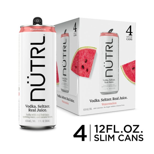 Malt Beverages Nutrl Watermelon Vodka Hard Seltzer hero