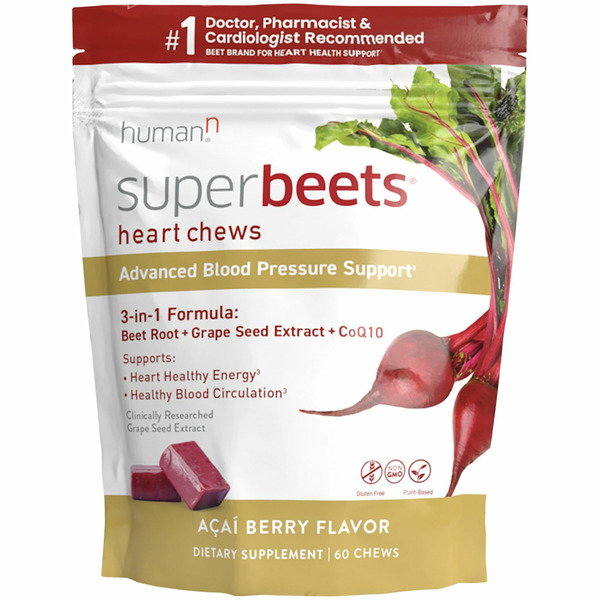 HumanN Heart Chews, Advanced Blood Pressure Support, Acai Berry Flavor, Chews hero