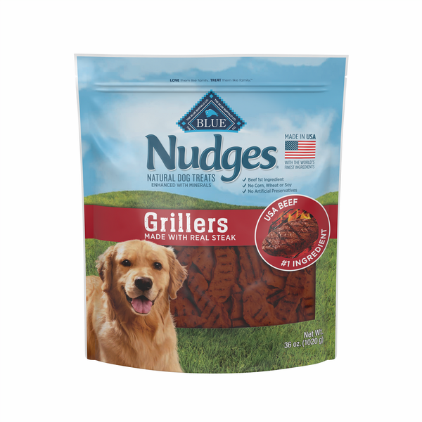 Blue Buffalo Nudges Grillers Natural Dog Treats, Steak hero