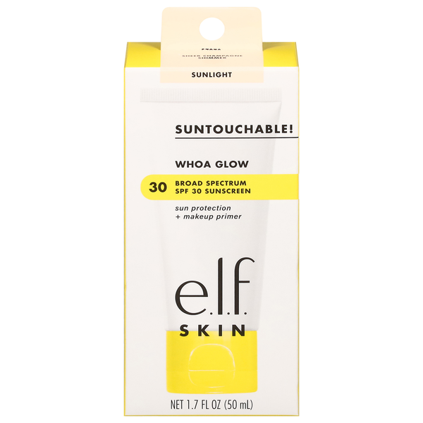 e.l.f. Sun Protection + Makeup Primer, Sheer Champagne Shimmer, Broad Spectrum SPF 30 hero