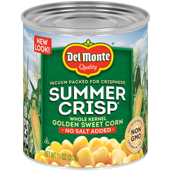 Canned & Jarred Vegetables Del Monte Golden Sweet Corn, No Salt Added, Whole Kernel hero