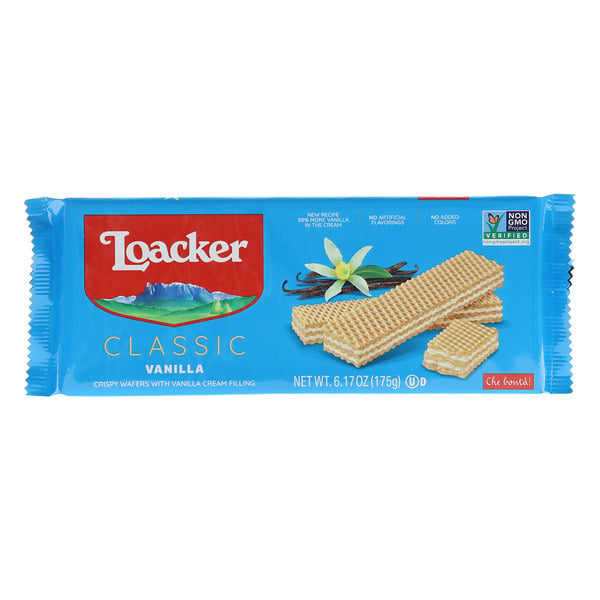 Biscotti, Cookies & Cakes Loacker Classic Vanilla, Crème-filled Wafer Snack, Family Pack hero