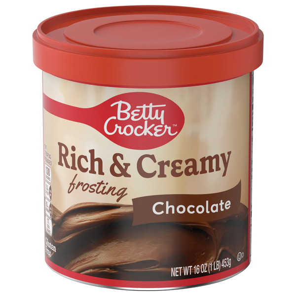 Baking Supplies & Decor Betty Crocker Frosting, Rich & Creamy, Chocolate hero