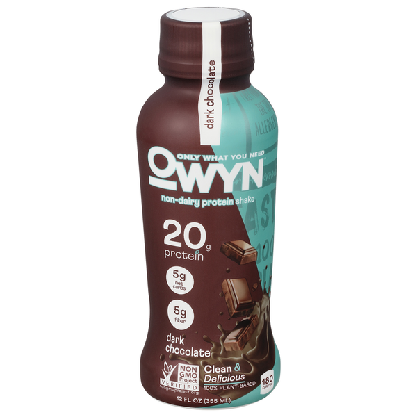 Juice & Nectars OWYN Protein Shake, Non-Dairy, Dark Chocolate hero