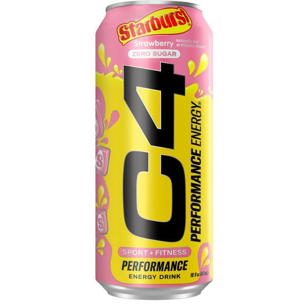 Energy & Sports Drinks C4 Energy X Starburst, Strawberry, Single Can Energy Drink hero