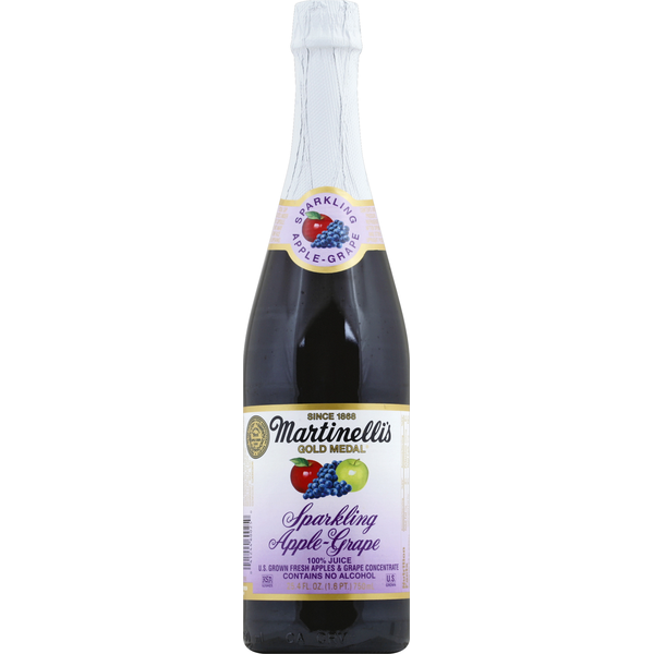 Water, Seltzer & Sparkling Water Martinelli's 100% Juice, Sparkling, Apple-Grape hero