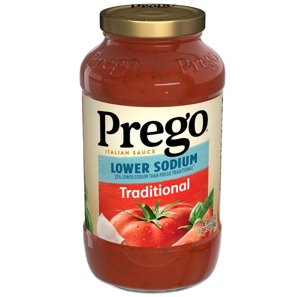 Prego Traditional Lower Sodium Pasta Sauce hero