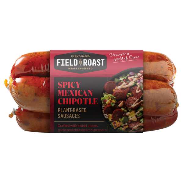 Tofu & Meat Alternatives Field Roast Sausages, Plant-Based, Spicy Mexican Chipotle hero