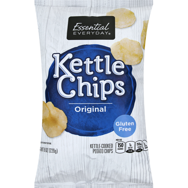 Chips & Pretzels Essential Everyday Kettle Chips, Gluten Free, Original hero