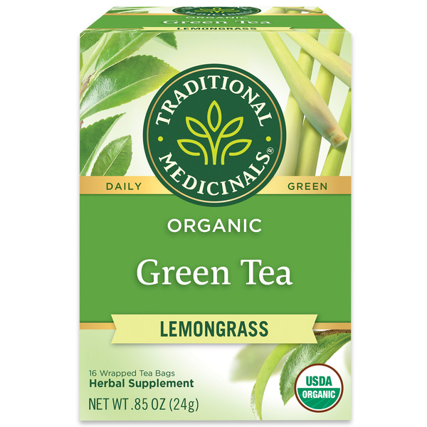 Tea Traditional Medicinals Organic Green Tea Lemongrass hero