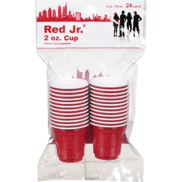 Plates, Bowls, Cups & Flatware Red Jr Cups, 2 Ounce hero