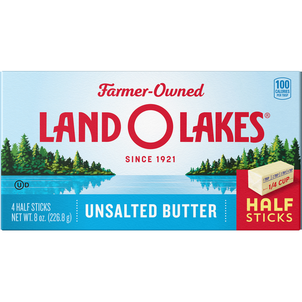 Butter Land O Lakes Half Sticks Unsalted Butter hero