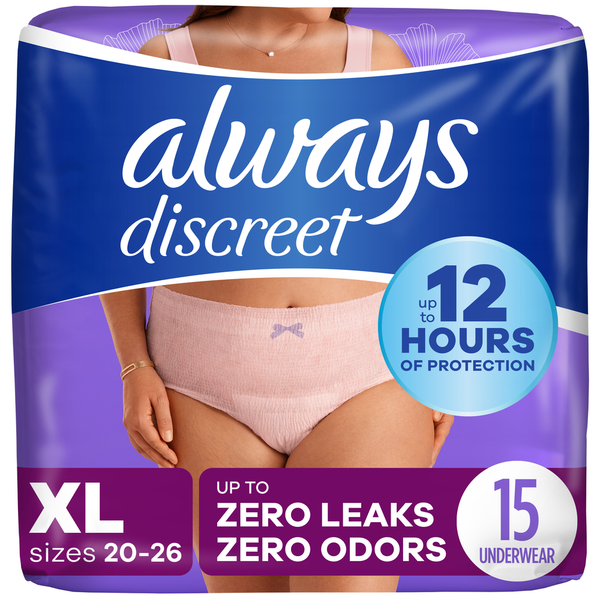 Feminine Care Always Incontinence Underwear for Women Maximum hero