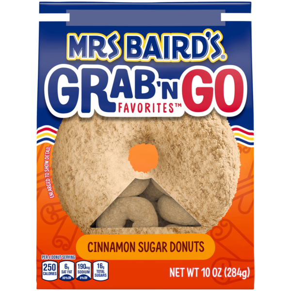 Cookies & Cakes Mrs. Baird's Grab 'n Go Favorites, Cinnamon Sugar Donuts hero