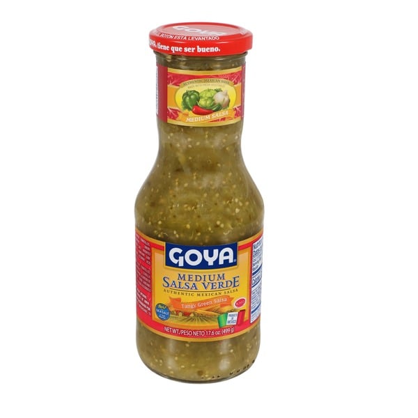 Mexican/Hispanic/Latino Foods Goya Medium Salsa Verde, Authentic Mexican Tangy Green Salsa hero