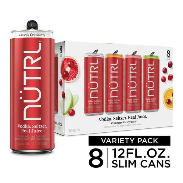 Nutrl Cranberry Variety Vodka Hard Seltzer hero