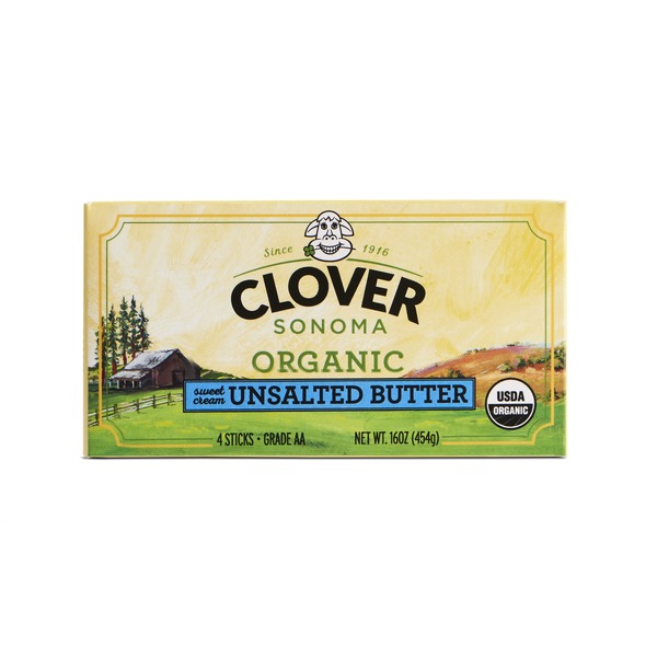 Butter Clover Sonoma Organic Butter Quarters Unsalted hero