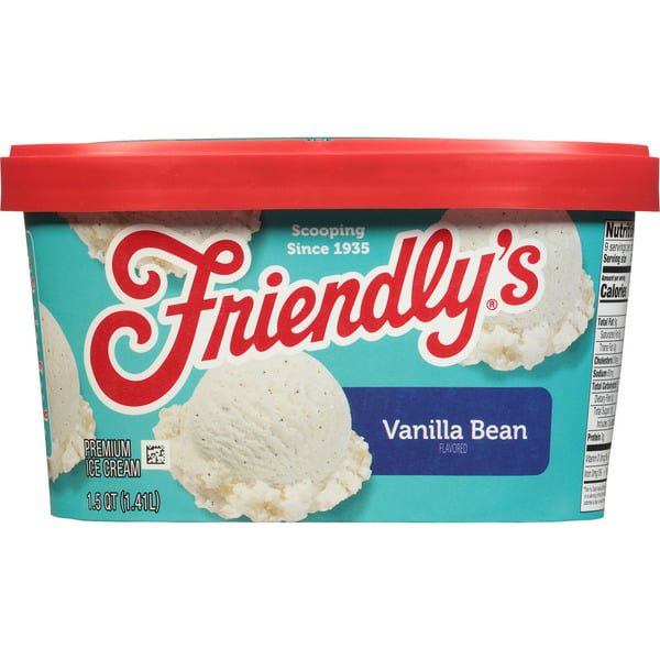 Ice Cream & Ice Friendly's Rich & Creamy Vanilla Bean Premium Ice Cream 1.5 Quart Scround hero