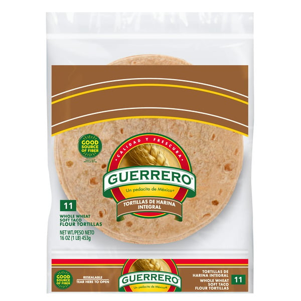 Tortillas & Flat Bread Guerrero Whole Wheat Soft Taco Flour Tortillas hero