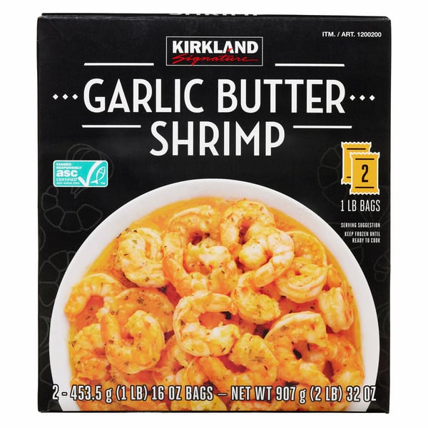 Frozen Meat & Seafood KS Garlic Butter Shrimp 2 lb hero