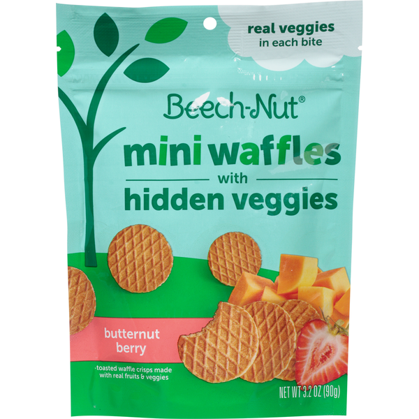 Frozen Breakfast Beech-Nut Waffles with Hidden Veggies, Butternut Berry, Mini hero