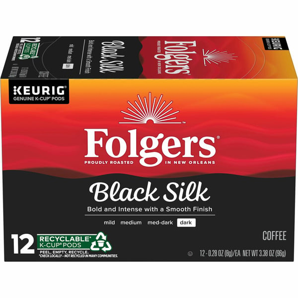 Coffee Folgers Black Silk Dark Roast Coffee K-Cups hero