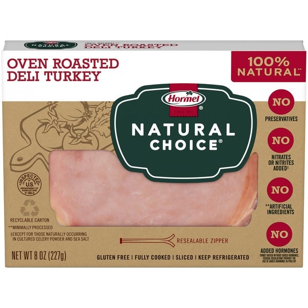 Lunch Meat Natural Choice Natural Choice Oven Roasted Deli Turkey hero