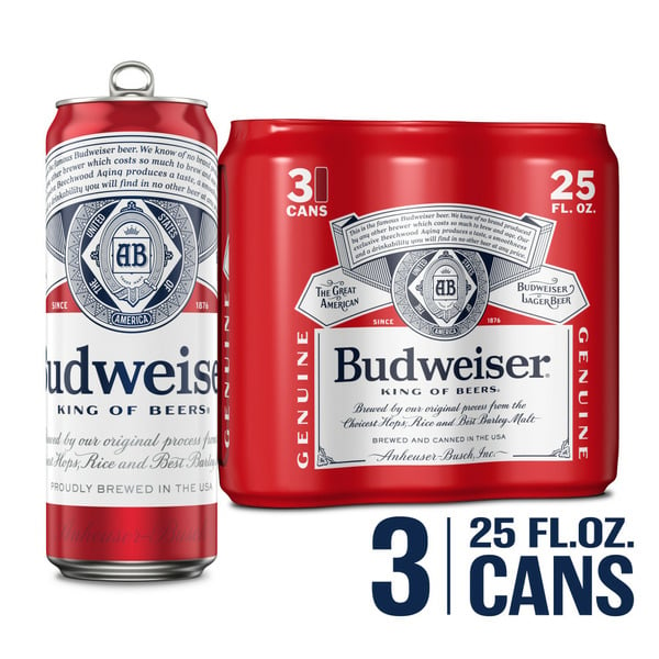 Domestic Beer Budweiser Lager Beer Cans hero