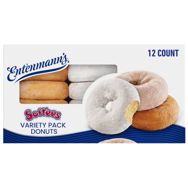 Cookies & Cakes Entenmann's Soft'ees, 12 count, Variety Pack Donuts hero