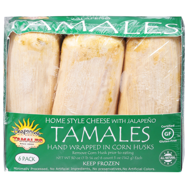 Chaparros Tamales Tamales, Cheese with Jalapeno, Home Style hero