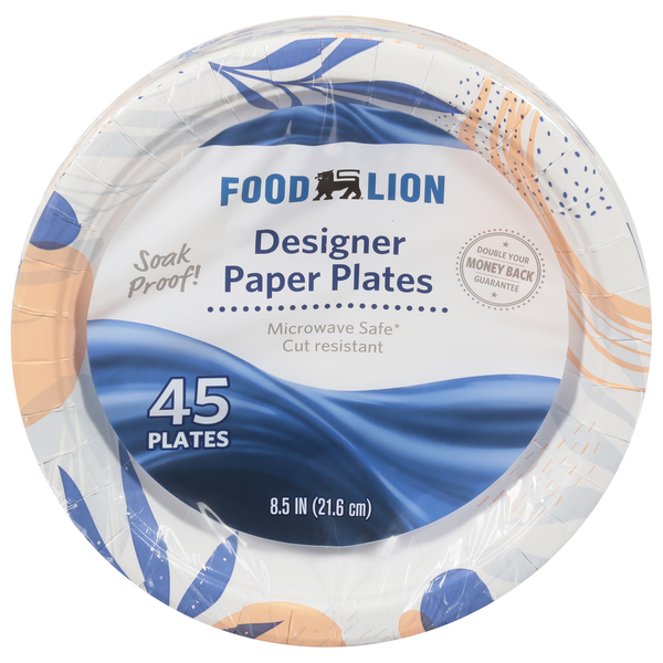 Plates, Bowls, Cups & Flatware Food Lion Paper Plates, Designer hero