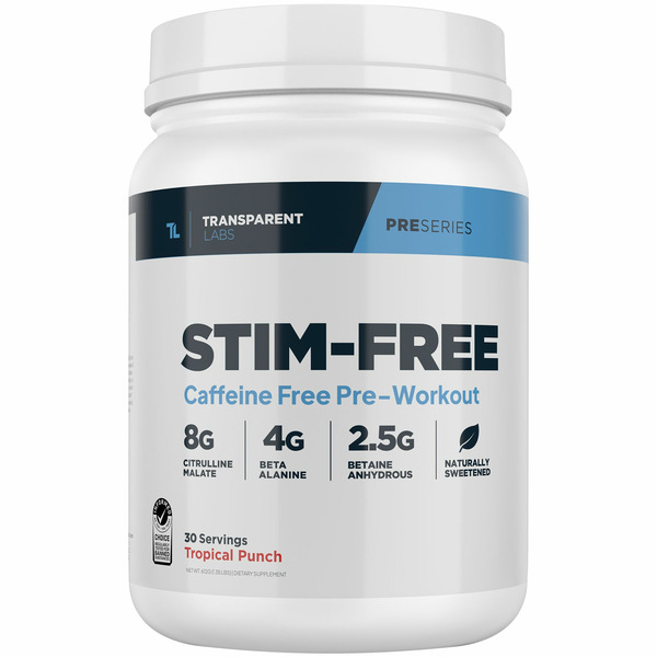 Transparent Labs Stimulant Free Pre-Workout Tropical Punch hero