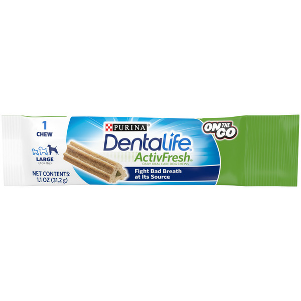 Purina DentaLife Large Dog Dental Chews; ActivFresh Daily Oral Care hero